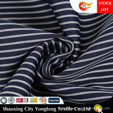 White Black Stripe Fabric For Shirt Office Uniform